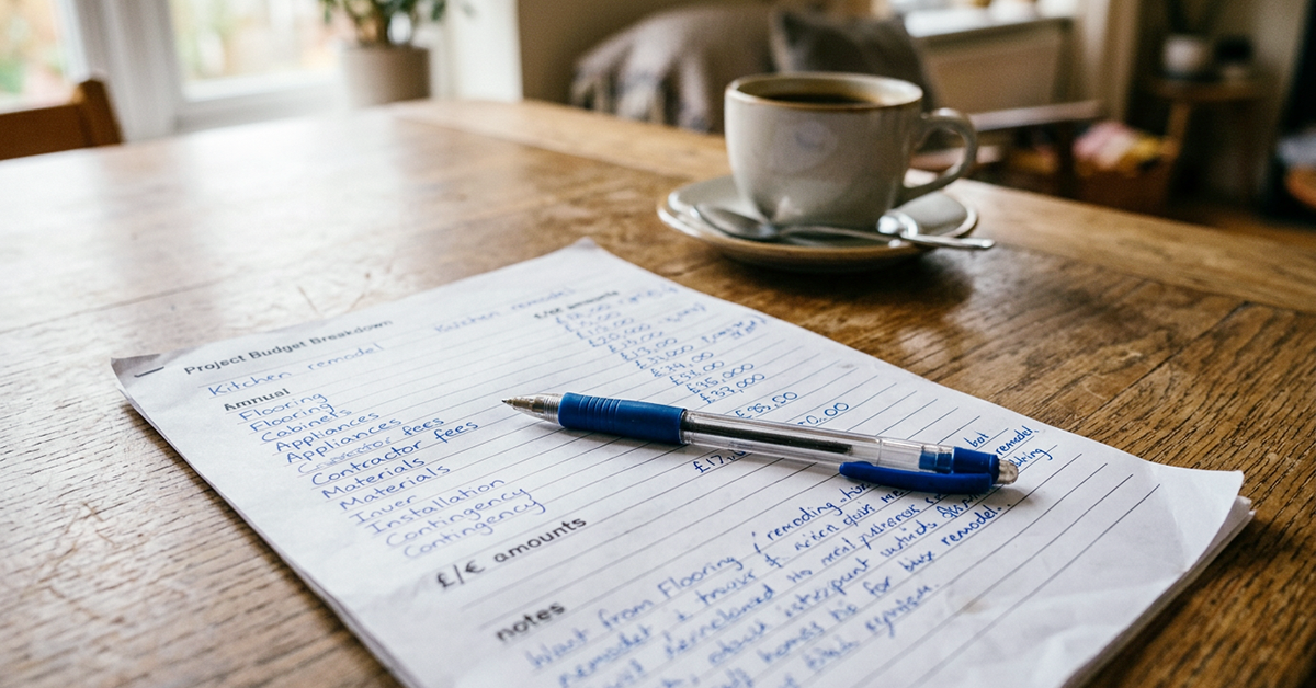 home repair budgeting GTA