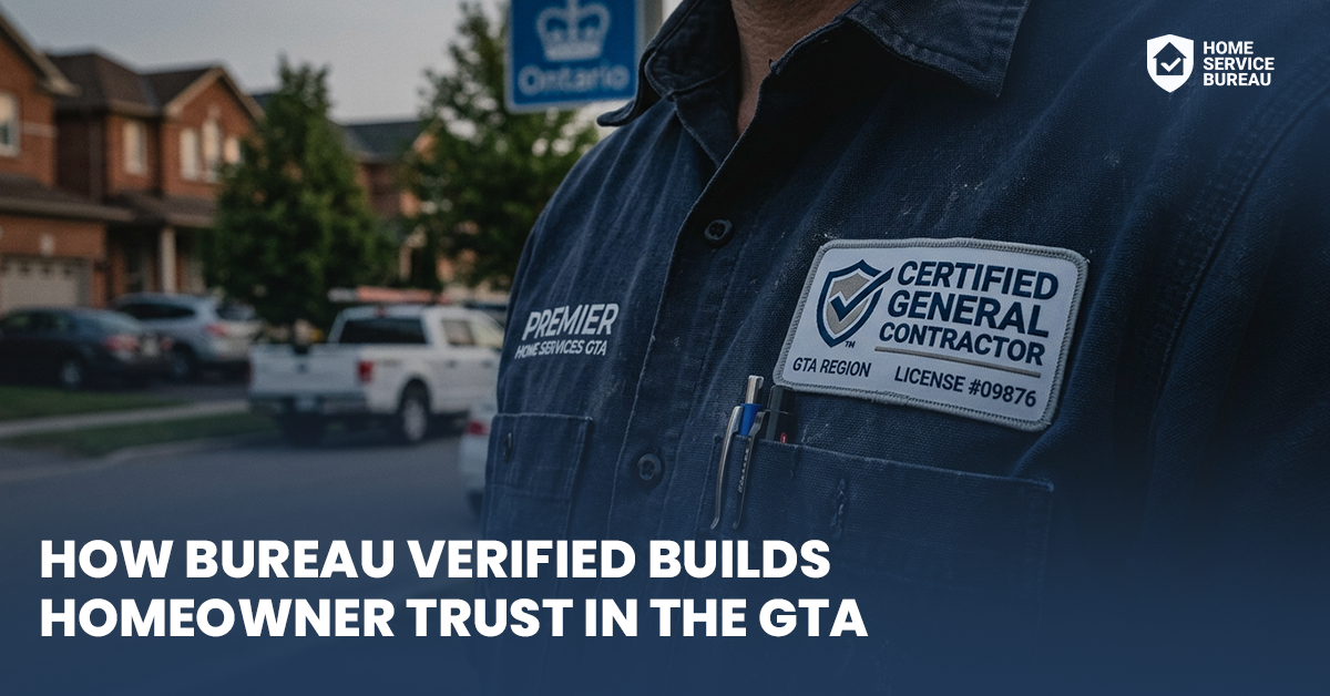 Bureau Verified badge homeowner trust GTA