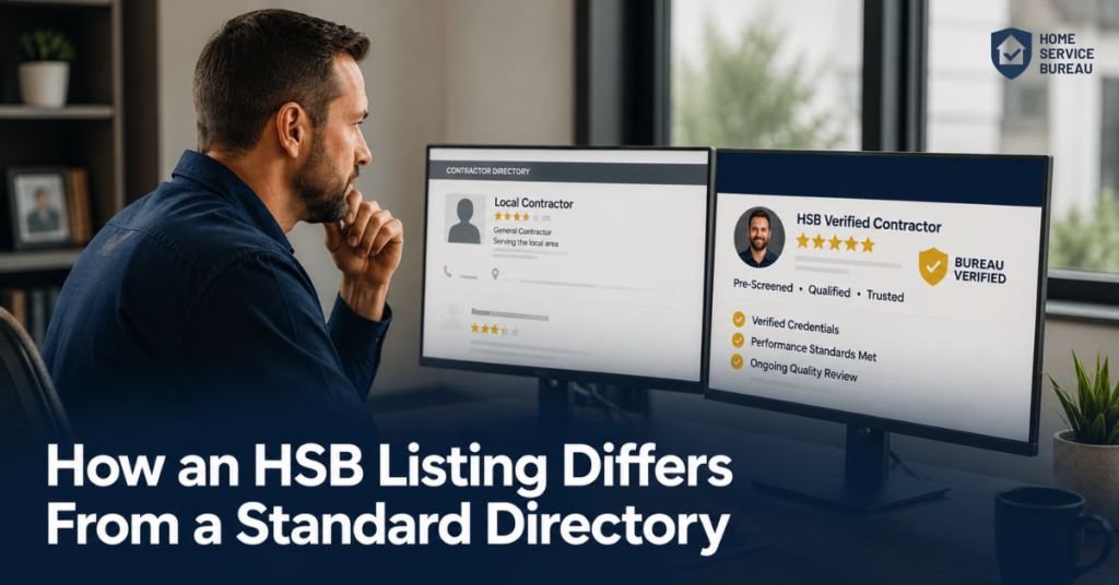 HSB listing vs directory listing Ontario contractors