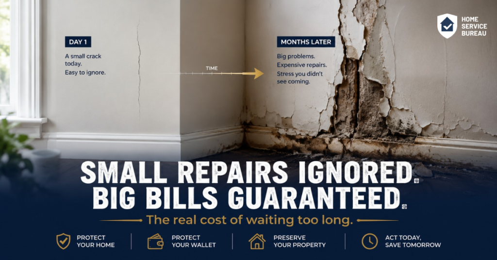 cost of delaying home repairs