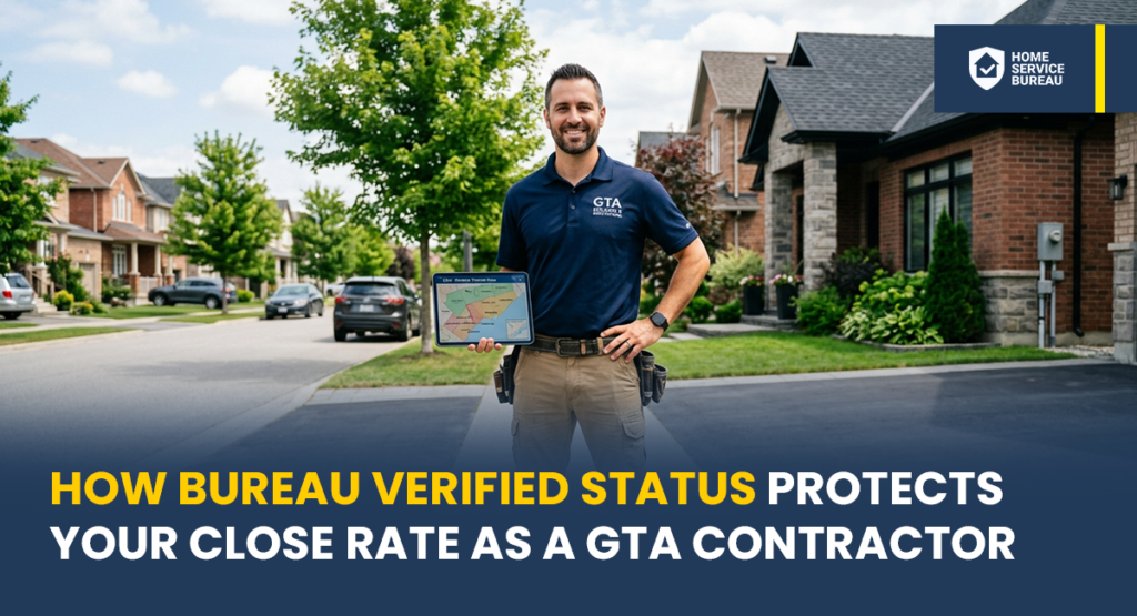 Bureau Verified contractor close rate GTA