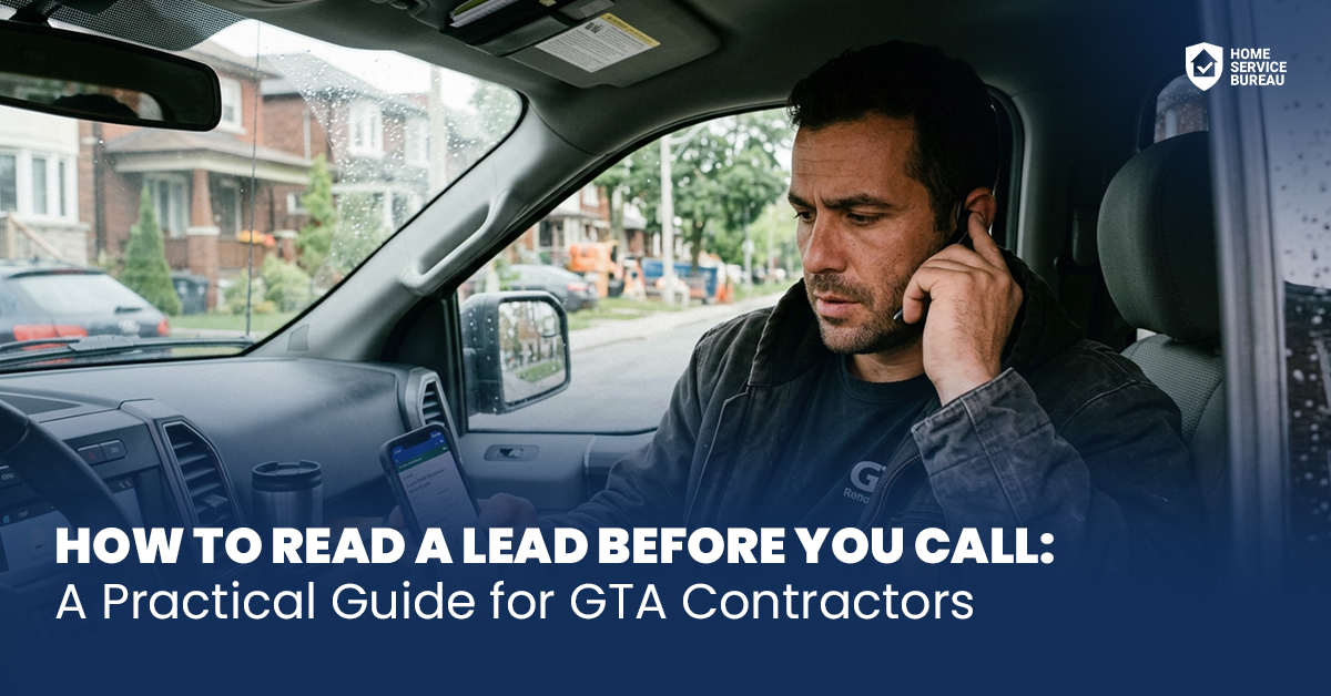 how GTA contractors qualify leads before calling