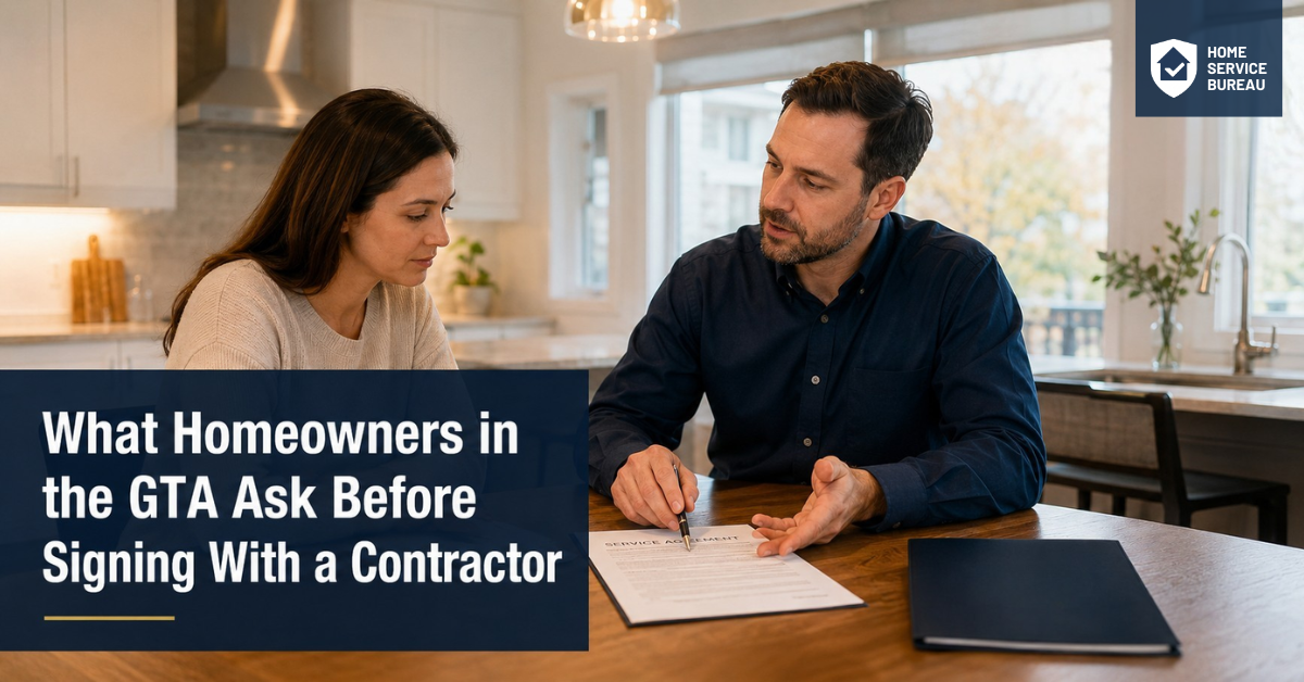 what homeowners ask GTA contractors before agreement