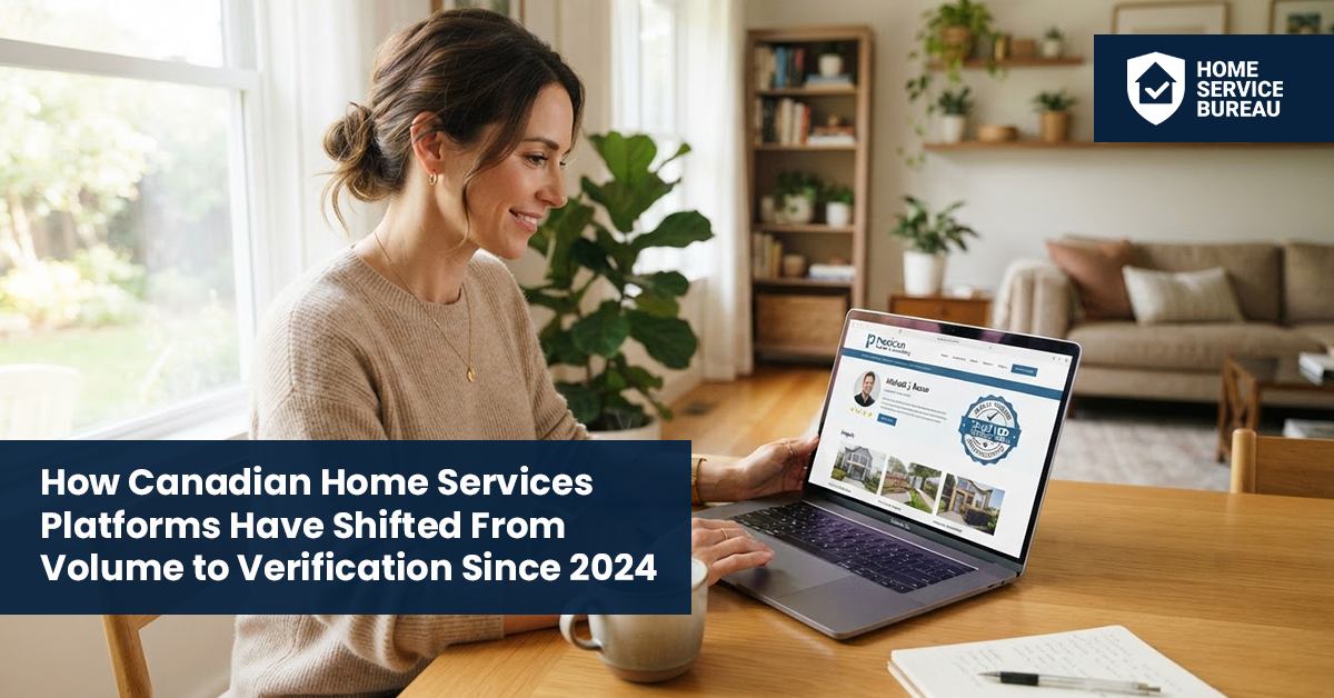 Canadian home services platform verification shift 2024