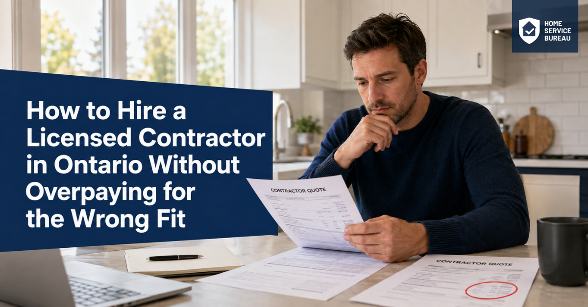 hire licensed contractor Ontario without overpaying