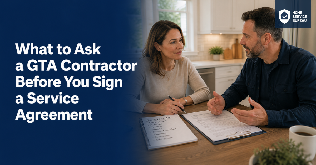 what to ask GTA contractor before signing