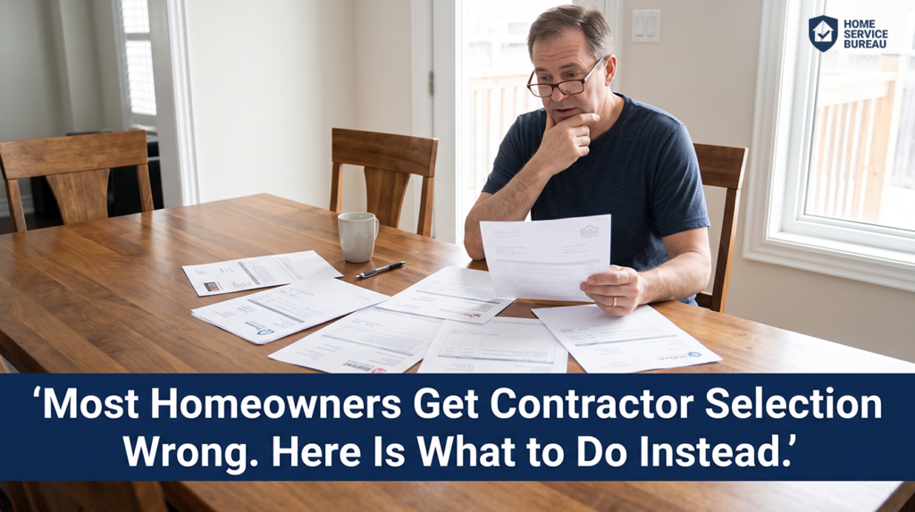 Canadian home services homeowner contractor selection mistakes