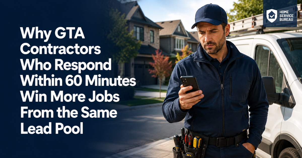 GTA contractors 60 minute response rate