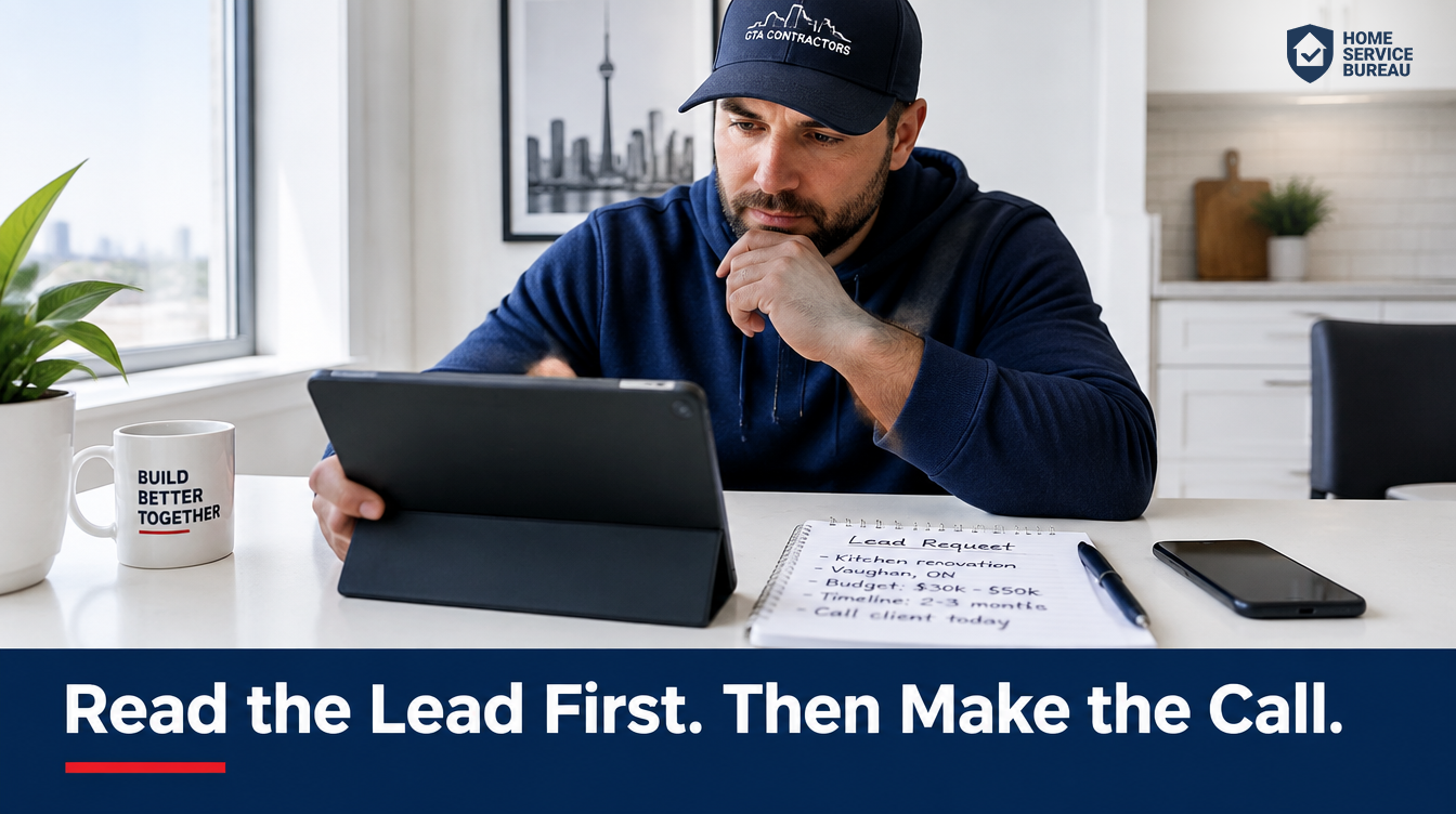 GTA contractors qualify homeowner lead before calling