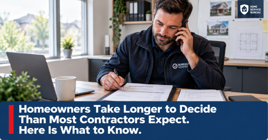 Canadian home services contractor homeowner decision timeline