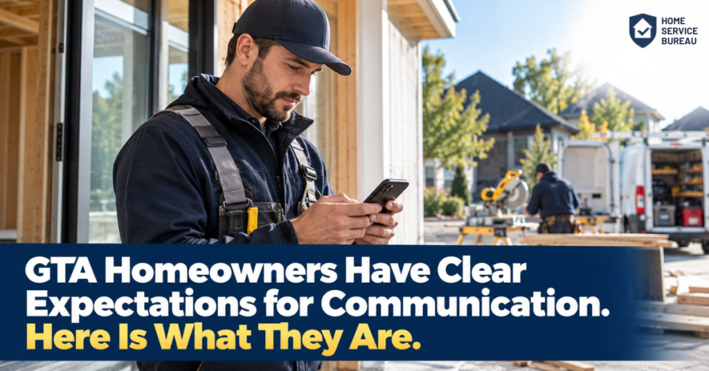 GTA contractors homeowner project communication expectations