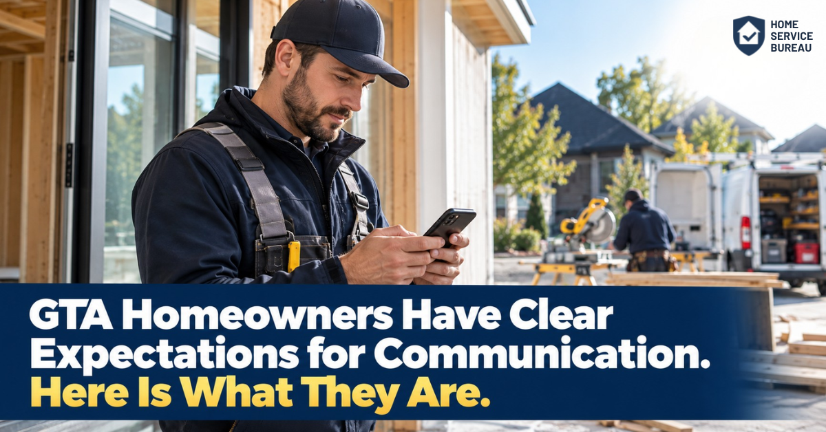 GTA contractors homeowner project communication expectations