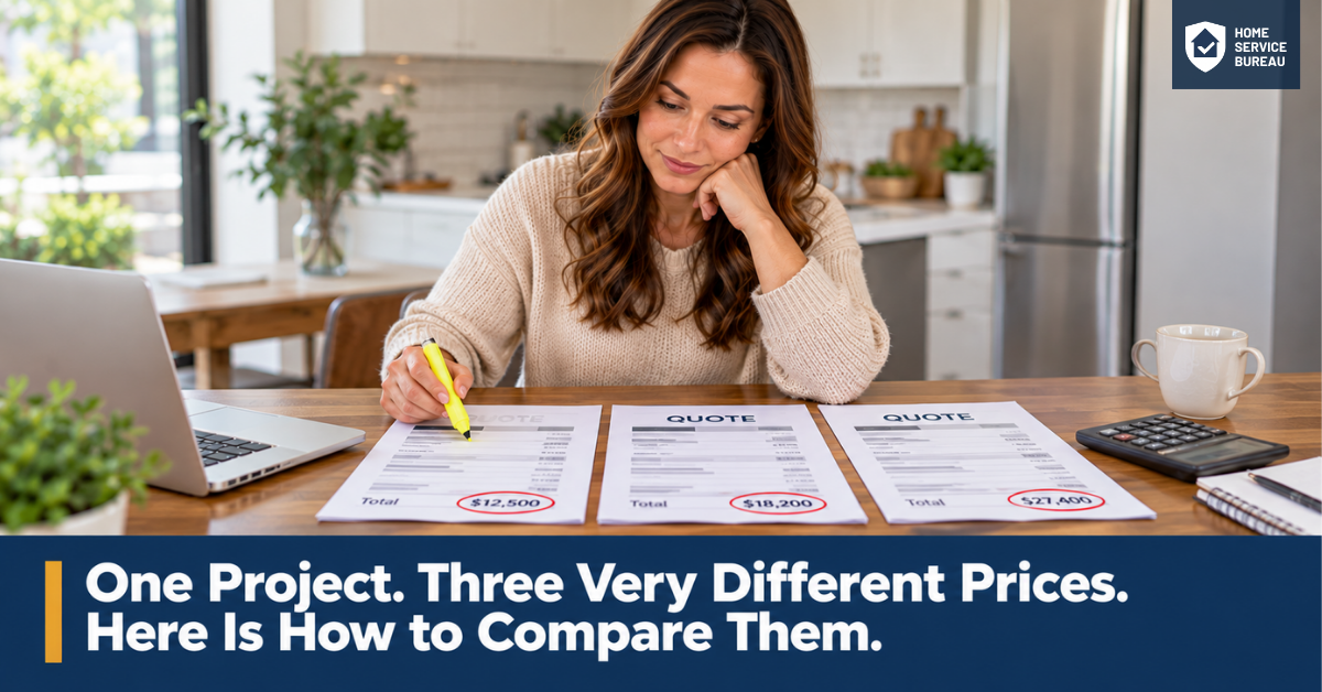 GTA homeowner contractor quotes different prices