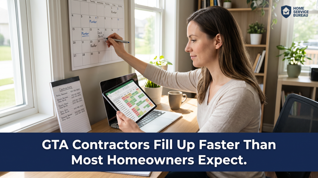 GTA homeowner contractor waitlist regional demand