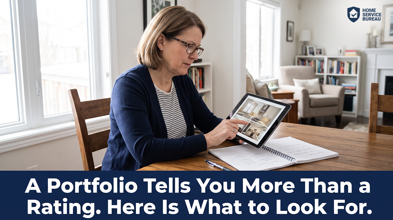 evaluate contractor portfolio Ontario homeowner