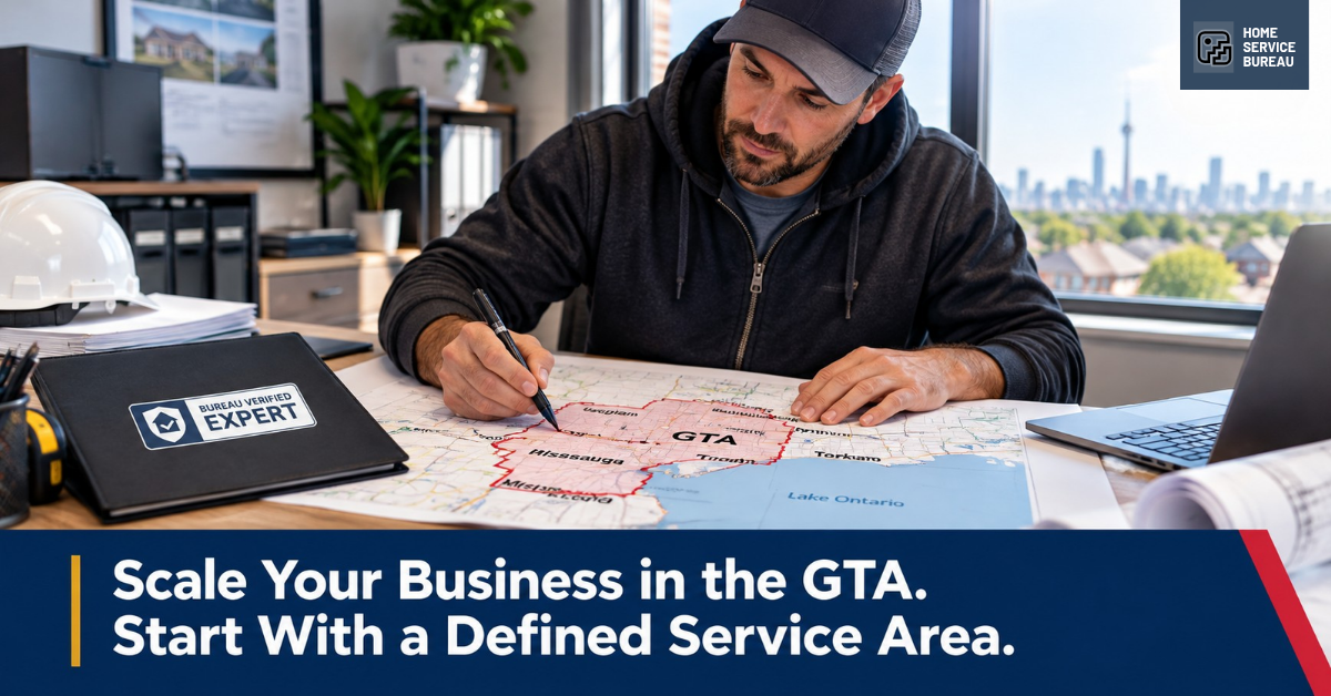 licensed contractors in Ontario defined service area scaling