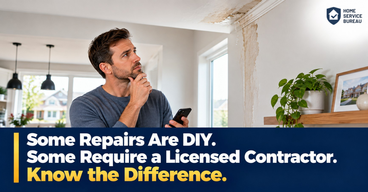 when to call licensed contractor vs DIY Ontario